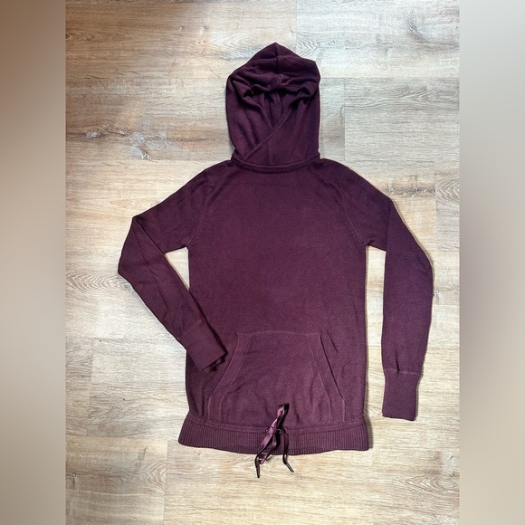 Cashmere Blend Lululemon Sweet Savasana Pullover Hoodie Sweater Size 4 Burgundy - Picture 9 of 11